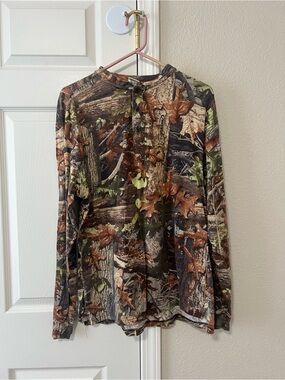 Brents Outdoors Photoflauge Camo Henley Shirt Men’s Medium